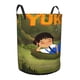 thumbnail image 2 of Yukee Cesta de lavandería de gran capacidad redonda con asa, bolsa para ropa sucia plegable, almacenamiento para dormitorio, baño y lavadero 44x35 cm, 2 of 6