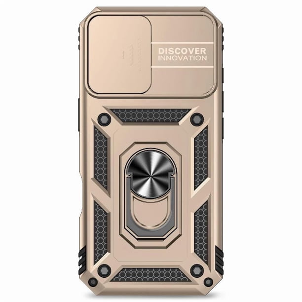 Funda Resistente Anillo Soporte iPhone 17 Privacidad Cámara Montaje Magnético Oro