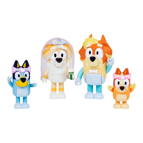 Figuras De Acción Bluey Set 4 Personajes Familia Heeler