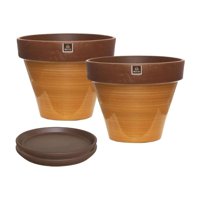 Mestiza - Set De 2 Maceta Kony 19Cm Morena Mostaza Y Sus Platos