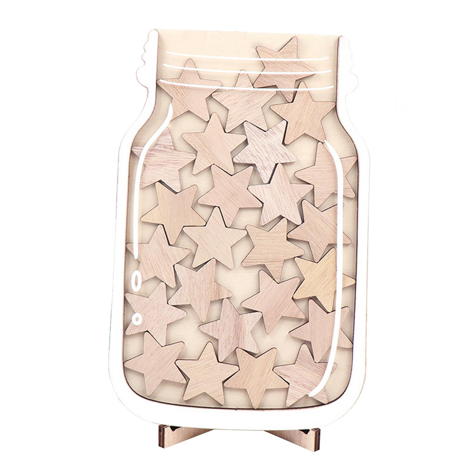 Magideal - Tarro De Con Decoración De Estrellas Para Y Niñas, Entrenamiento De Rutina, Regalos De Madera Para , Herramienta De Tren Para Ir