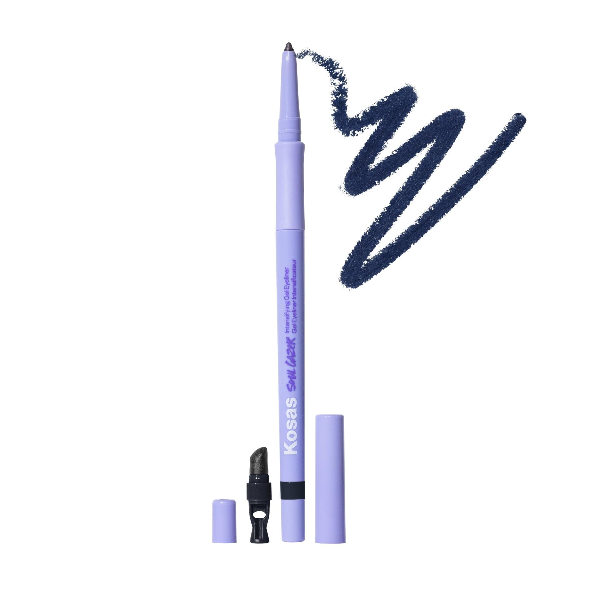 Delineador En Gel Kosas Soulgazer Enigma Waterproof Azul Negruzco