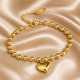 thumbnail image 3 of Pulsera mujer ajustable corazón oro 18kt - 1003o #2, 3 of 3