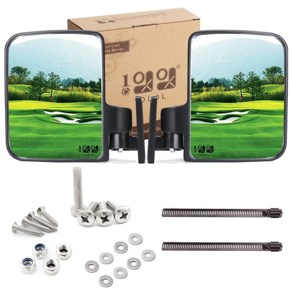 Espejo lateral para carrito de golf 10L0L 18 cm ajustable (par)