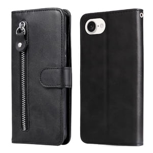 Gangxun - Funda Con Cremallera Para Iphone 16E, Carcasa Cartera De Cuero Pu Con Soporte Y Tarjetero