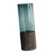 thumbnail image 1 of Florero De Vidrio Base De Madera Portavelas Decorativo Hogar Escritorio Plantas Maceta Estilo C 10x10x29cm, 1 of 5
