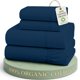 thumbnail image 1 of Sábanas completas LANE LINEN Percal de Algodón Orgánico Azul Marino, 1 of 9