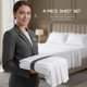 thumbnail image 4 of Juego de Sábanas Utopia Bedding Queen 4 Piezas Microfibra Blanca, 4 of 9