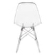 thumbnail image 4 of Silla LeisureMod Dover con laterales moldeados y patas acrílicas transparentes, 4 of 9