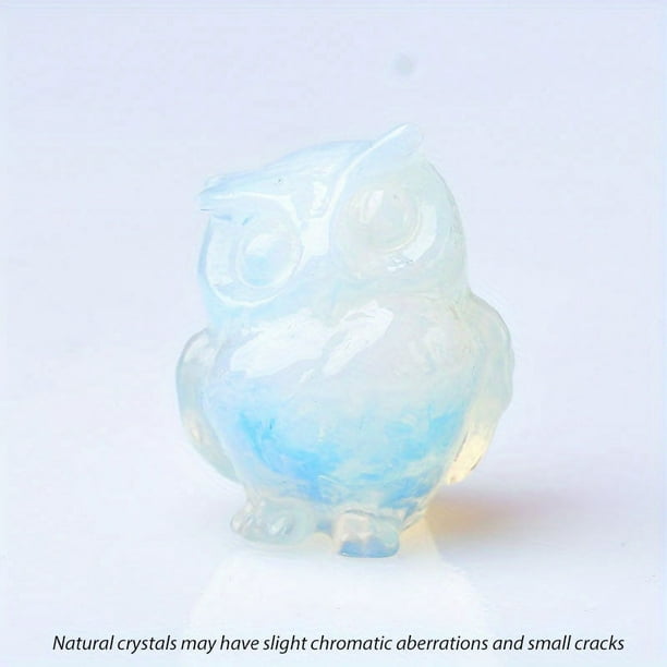 1pc Crystal Carved Owl - Healing Stone and Home Decor for a Calming and Relaxing Environment
