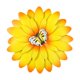 thumbnail image 4 of Flor De Metal Decoración De Pared Colgante Arte Flor Para Jardín Interior Exterior Balcón Amarillo, 4 of 5