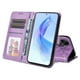 thumbnail image 5 of Funda tipo cartera FOXDOCK para Honor X50i 5G , diseño girasol en relieve, cuero PU, cierre magnético, soporte y tarjetero, 5 of 5