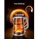 thumbnail image 5 of Hervidor eléctrico COMFEE' de acero inoxidable de doble pared de 1,5 L, 5 of 7