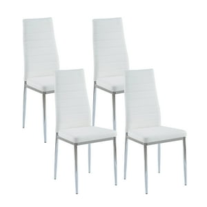 Klik Muebles - Pack De 4 Sillas Dining Liana Con Patas Cromadas - Blancas