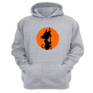 Genérico - Polerón Canguro Dragon Ball Gris Claro Talla Xl Unisex