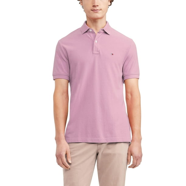 Polo Tommy Hilfiger de manga corta, corte regular, rosa