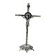 thumbnail image 5 of Crucifijo Pared Cruz Estatua Miniatura Cruz Estatua Para Gabinete Pascua Dormitorio Retro Argent, 5 of 5
