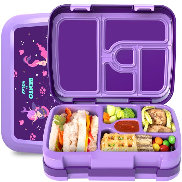Fiambrera YOLAY Bento Box para niños con 5 compartimentos a prueba de fugas
