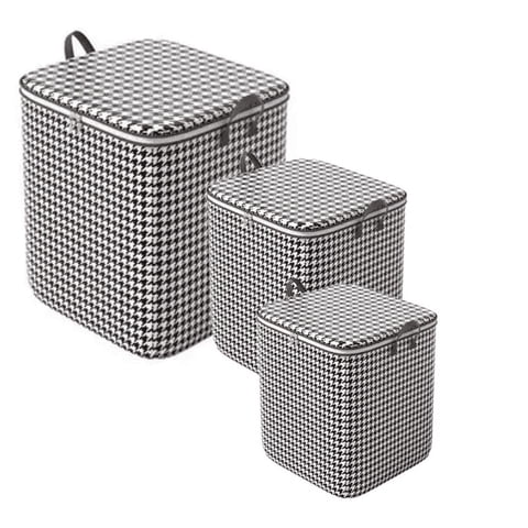 Crusec - Set 3 Cestas Ropa Sucia Con Cierre 110L 140L 180L