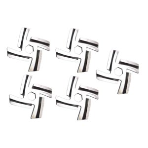 Magideal - 5 Piezas De Repuesto De Cuchilla Picadora De Carne De Acero Inoxidable, Piezas De 0,33 Pulgadas, Accesorios Profesionales, Cuchilla De Picadora Duable