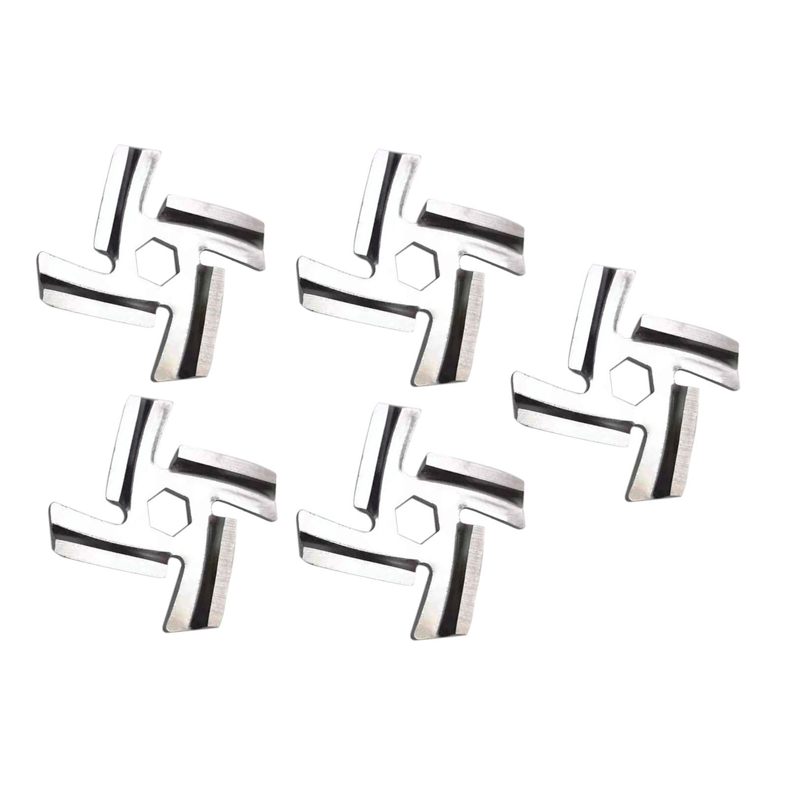 Magideal - 5 Piezas De Repuesto De Cuchilla Picadora De Carne De Acero Inoxidable, Piezas De 0,33 Pulgadas, Accesorios Profesionales, Cuchilla De Picadora Duable