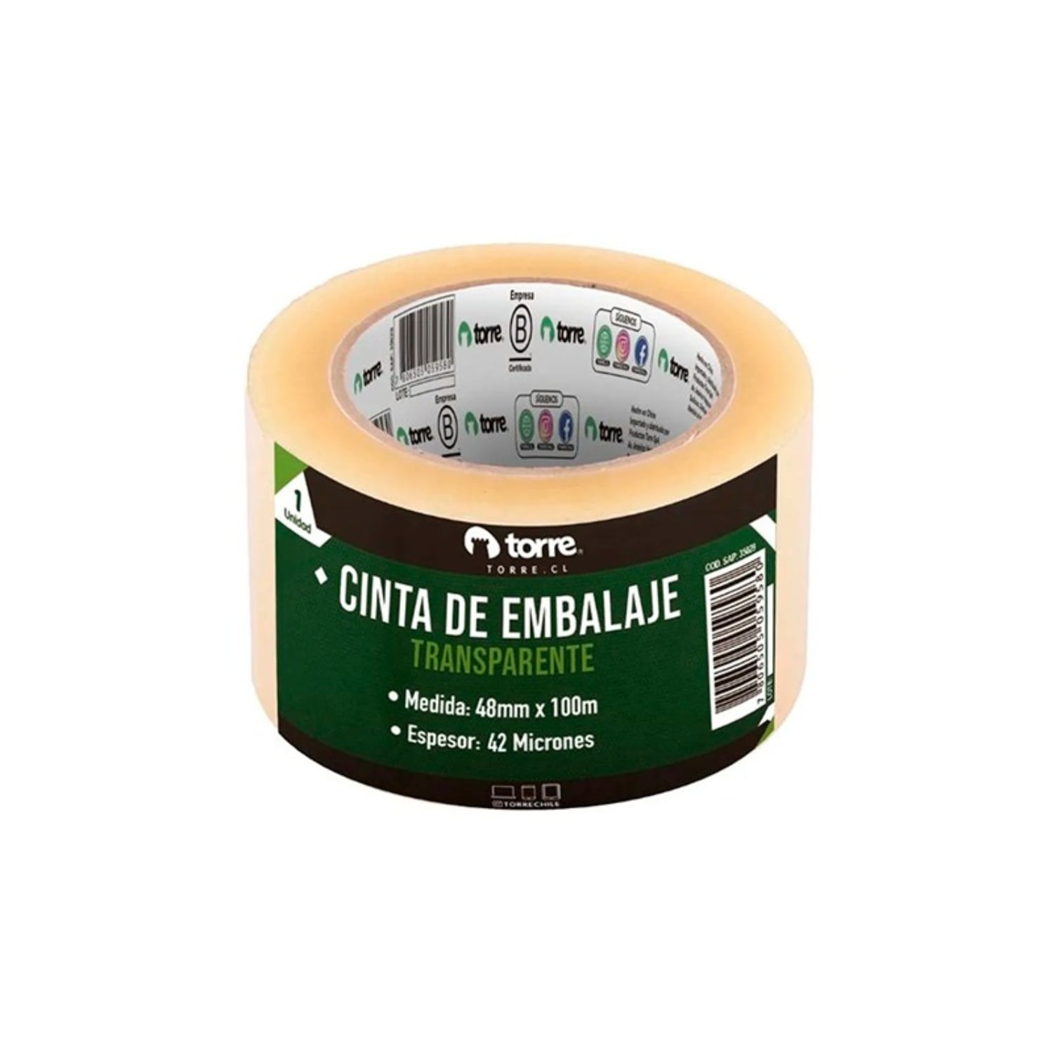 Torre - Cinta De Embalaje Transparente 48mm. X100m. –
