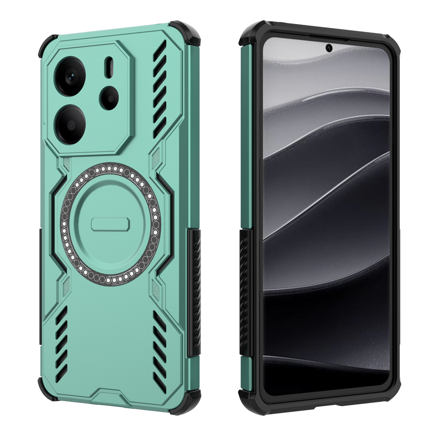 Funda Foxdock Para Xiaomi Redmi Note 14 4G , Magnética, Resistente A Golpes, Con Soporte, Unisex, Carga Inalámbrica