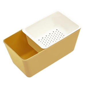 Magideal - Caja Organizadora Multiusos, Escurridor De Decoración, Contenedor Para Aperitivos, Encimera, Sala De Estar, Mesa De Cena, Artículos Diversos Amarillo