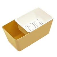Magideal - Caja Organizadora Multiusos, Escurridor De Decoración, Contenedor Para Aperitivos, Encimera, Sala De Estar, Mesa De Cena, Artículos Diversos Amarillo