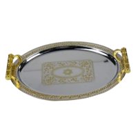 Bothyi - Bandeja De Servicio Ovalada Multiusos Con Asas Para Sala De Estar Mesa De Fiesta M