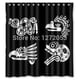 thumbnail image 1 of Cortina de ducha con diseño azteca, juego de cortinas de baño con ganchos, tamaño 66 x 72 pulgadas, 1 of 3