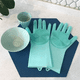 thumbnail image 5 of Guantes de esponja para lavar platos, de silicona, reutilizables, resistentes al calor, para limpieza del hogar, cocina, baño, lavado de coches. 1 par., 5 of 5