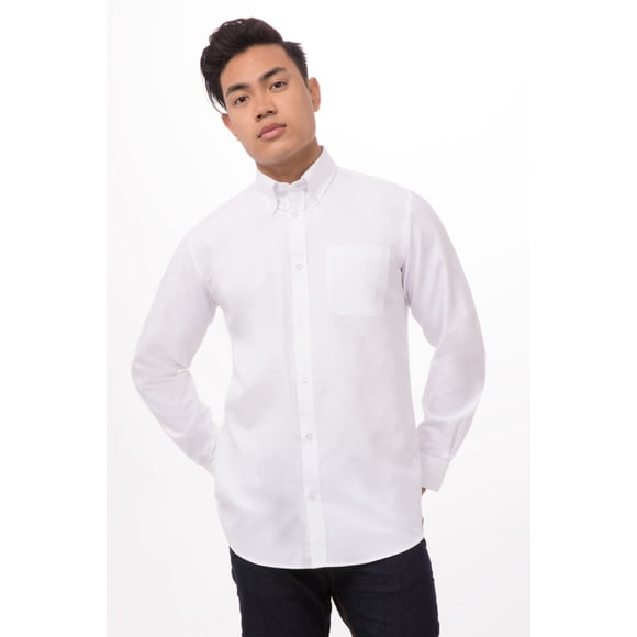 Camisa de vestir Oxford Unisex - Blanca/XS | Chef Works