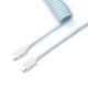 thumbnail image 2 of Cable USB en espiral Keychron Custom Aviator Type-C azul claro, 2 of 3