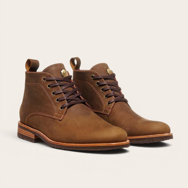 Botin de Cuero Casual Hombre Llaima OLKI - Café Camel marron 39
