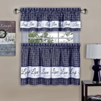 Juego De Cortinas Para Ventana Achim Tier And Valance Live Love Laugh