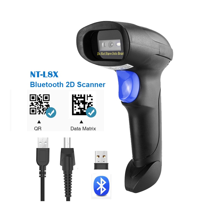 Lector De Código De Barras, Qr, Pdf417 Bluetooth 2D Netum L8Bl