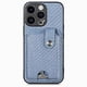 thumbnail image 2 of Funda Billetera Tejida para iPhone 15 Pro con Soporte y Tarjetero Azul, 2 of 5