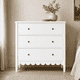 thumbnail image 1 of Cómoda "Caléu" 3 Cajones Mueble de Madera Estilo Romántico - Blanco - 100x40x90 cm, 1 of 3