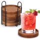 thumbnail image 1 of Posavasos de Madera Renawe de Acacia con Soporte, 1 of 3