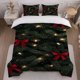 thumbnail image 1 of Christmas Pine Branches Themed Bedding Set Duvet Cover and Pillowcase Set Soft and Comfortable for All Seasons, 1 of 5