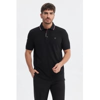Fashionspark - Polera Hombre Pique Dos Botónes Negro