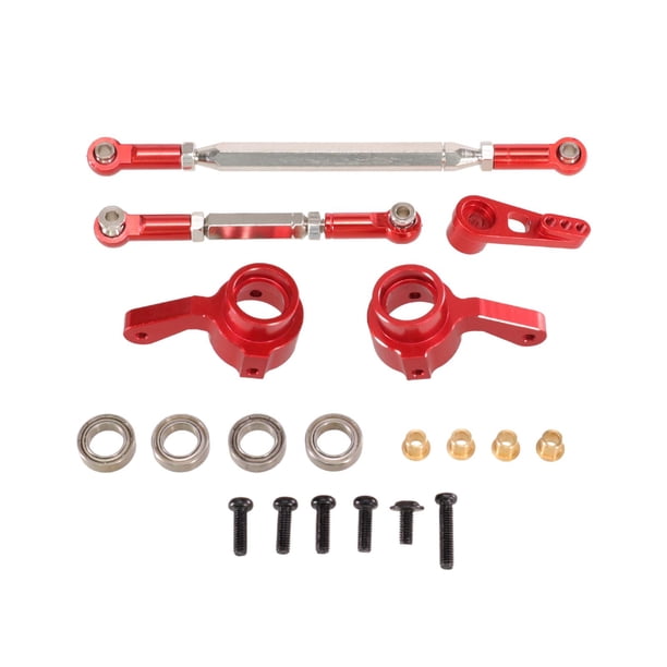 Conexión del servo de dirección RC, piezas de actualización, ensamblaje de modificación, suministro de kits de dirección para automóviles RC, repuesto Rojo