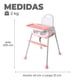 thumbnail image 4 of Silla Comer Bebe Altura Regulable Easy Travel Rosada, 4 of 7