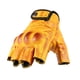 thumbnail image 1 of Guantes Sin Dedos Cuero Natural, Vintage, Amarillo Mostaza, con Protección. Horma Normal, no Chica. RESPEKT, 1 of 3