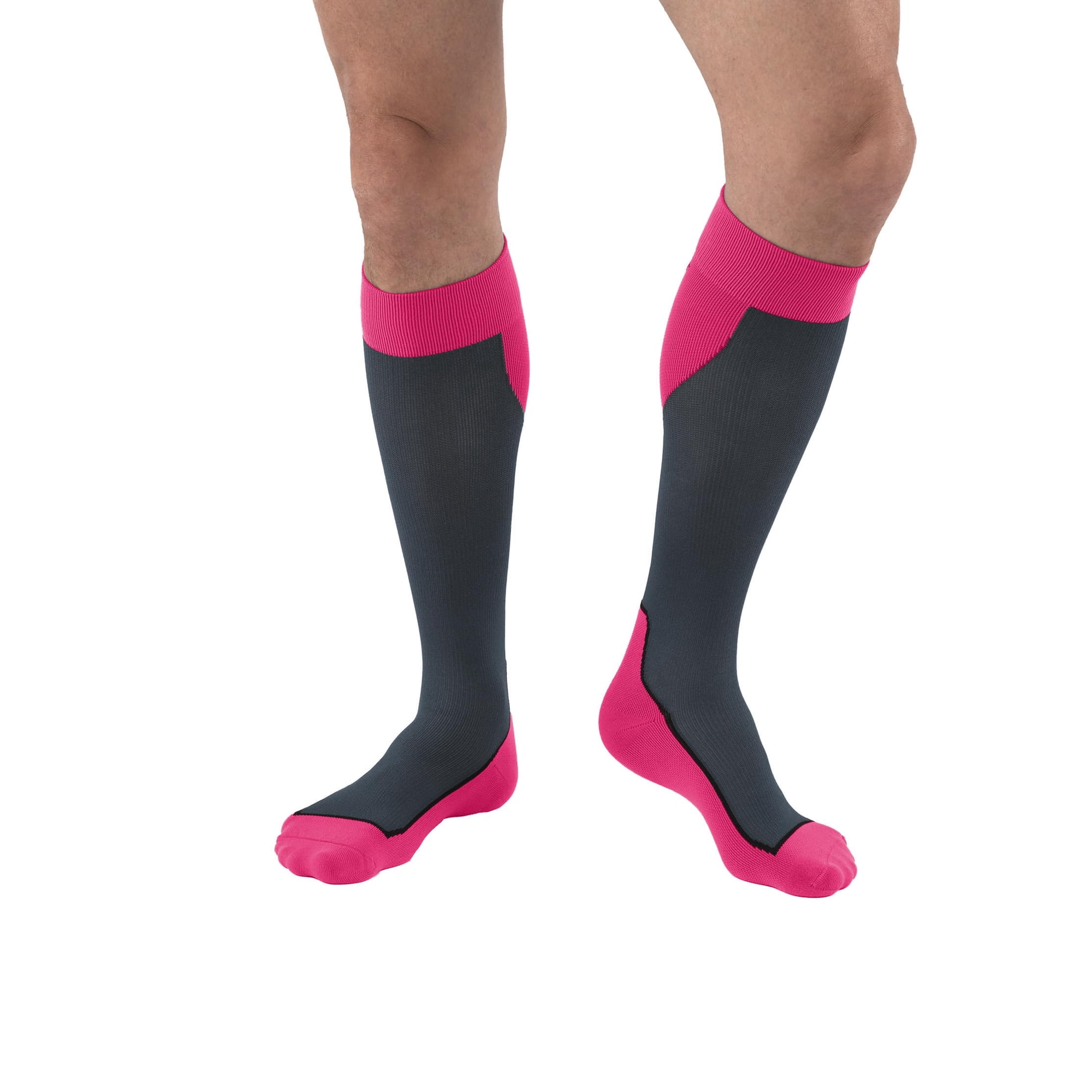 Medias De Compresión Jobst Sport Hasta La Rodilla 15-20 Mmhg Rosa/gris
