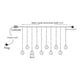 thumbnail image 2 of Guirnalda Luces 10 Bola Led Hada Navidad Cadena Cascada, 2 of 3