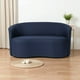 thumbnail image 3 of Sofa Curvo En Lino Azul, 3 of 3