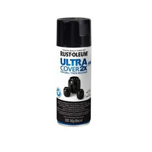Rust Oleum - Pintura En Aerosol Ultra Cover 2X 340Grs Negro Brillante