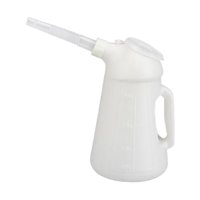 Magideal - Jarra De Aceite Con Boquilla, Dispensador De Aceite De Motor, Recipiente Medidor De Aceite Duradero A Prueba De Fugas Con Tapa Para Fluidos Automotric 2L